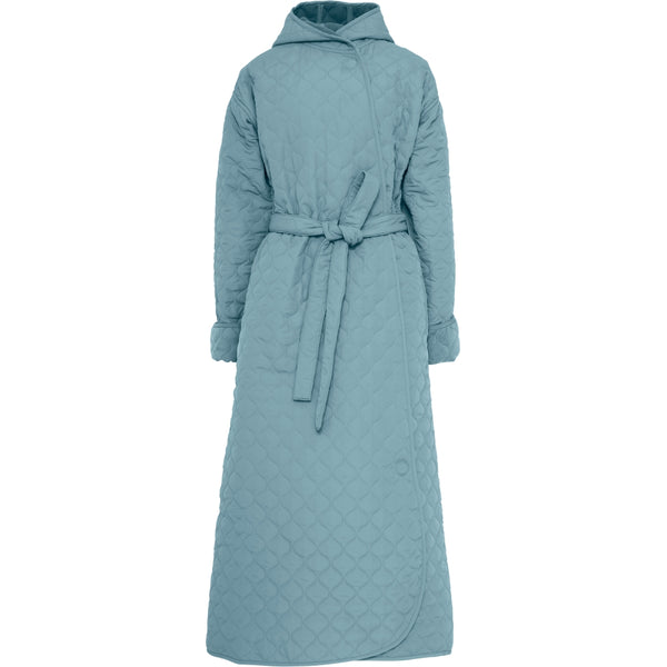 NORDBAEK Badekåbe NORDBAEK Windy Ocean – vindtæt damekåbe med 100% genanvendt fleece Bath robe Støvet Grøn