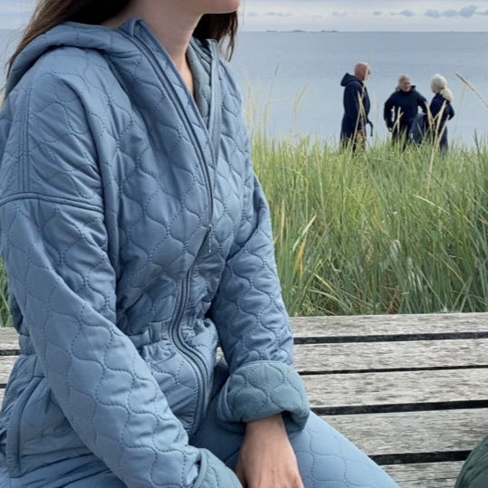 NORDBAEK Jumpsuit NORDBAEK Cosy Bay – vindtæt dame heldragt med 100% genanvendt fleece Jumpsuit Aqua