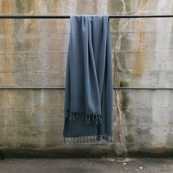 NORDBAEK Nordisk Hamam NORDBAEK Cosy Comfort – oeko-tex, ekstra blødt og stort Hamam towel Støvet blå - antracit grå