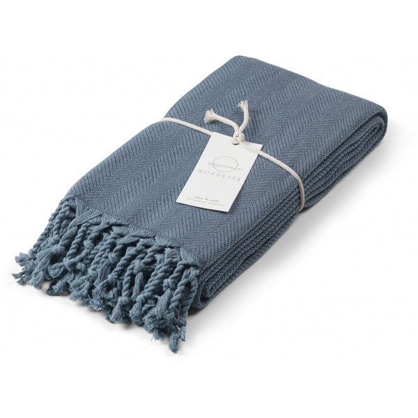 NORDBAEK Nordisk Hamam NORDBAEK Cosy Comfort – oeko-tex, ekstra blødt og stort Hamam towel Støvet blå - navy blå