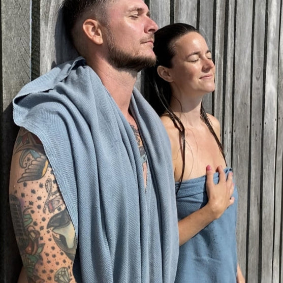 NORDBAEK Nordisk Hamam NORDBAEK Cosy Comfort – oeko-tex, ekstra blødt og stort Hamam towel BlueAqua